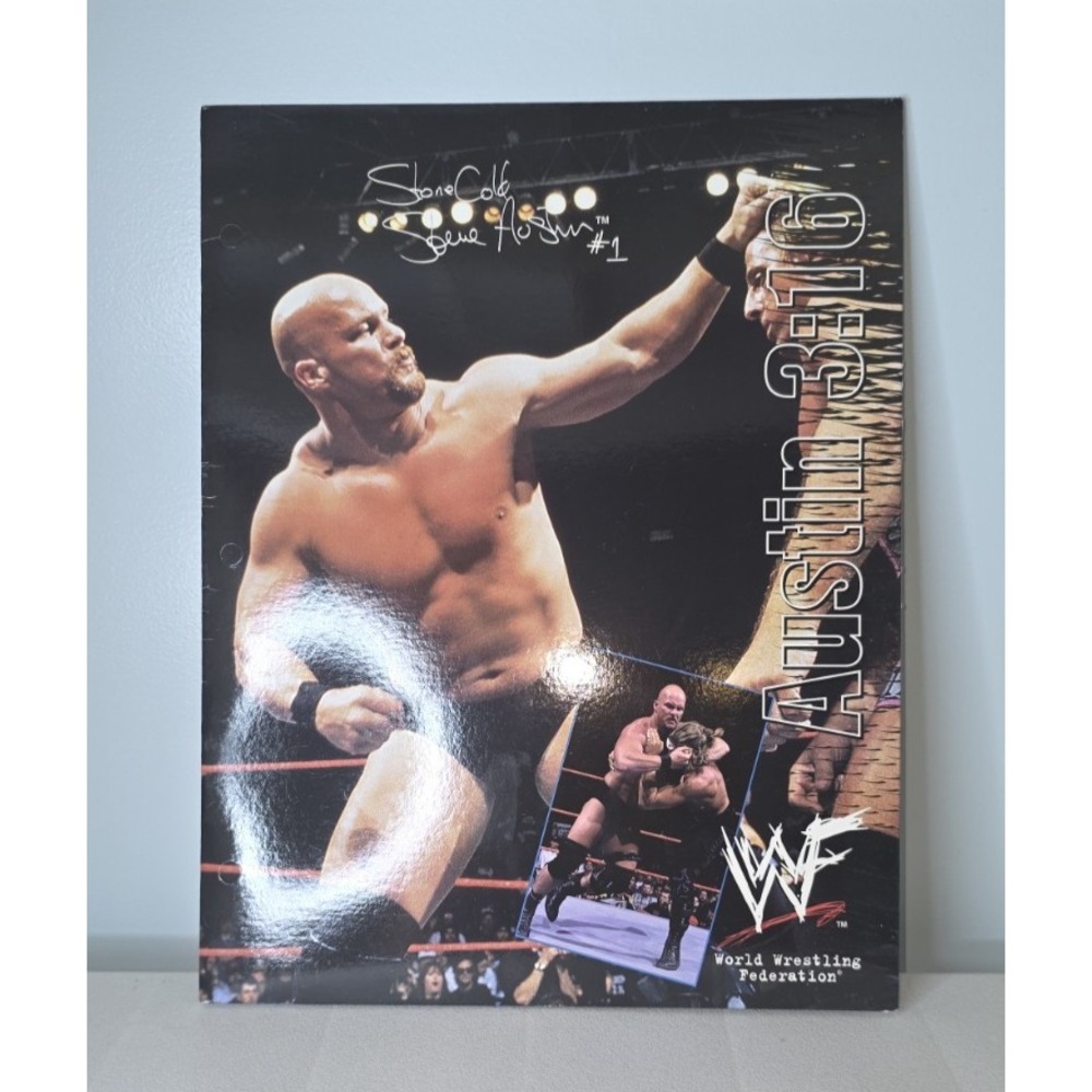 WWF Wrestling Stone Cold Steve Austin 316‎ 2-Pocket Folder 1998 WWE Vintage 90s